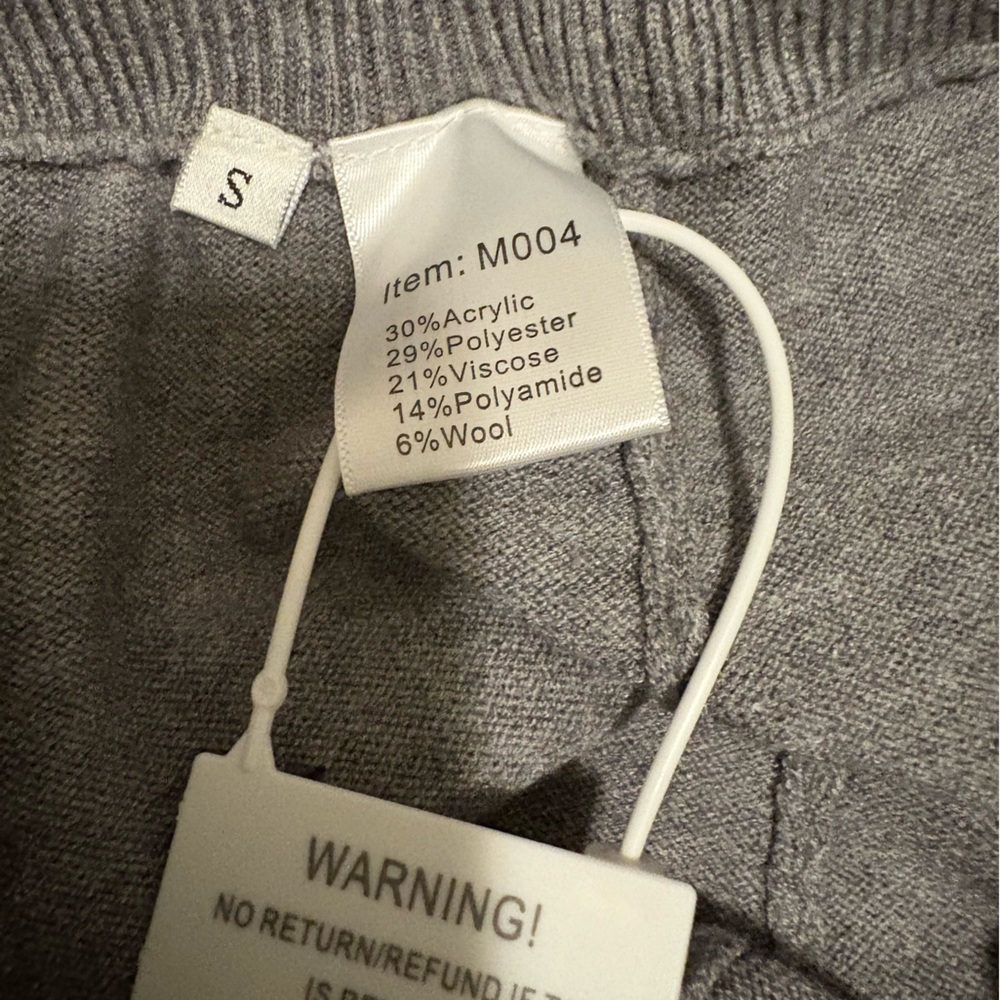 Charcoal Pantsuit with Ivory Trim - Picture 4 of 4